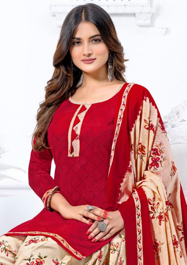 Nafisa Seven StarIndo Cotton Desiner patiyala Dress Material